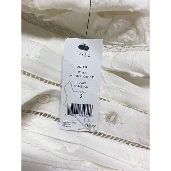 JOIE Adel B White Eyelet Lace Long Sleeve Cotton Dress US SMALL NWT $378 - Picture 16 of 16